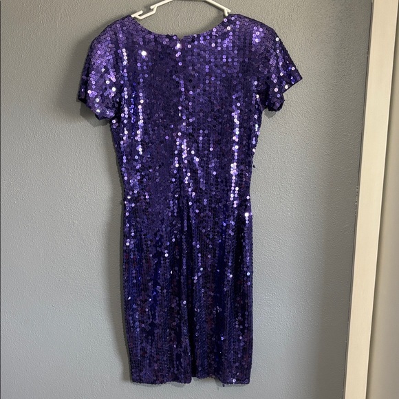 Purple Sequin Dress 80s - Picture 5 of 5